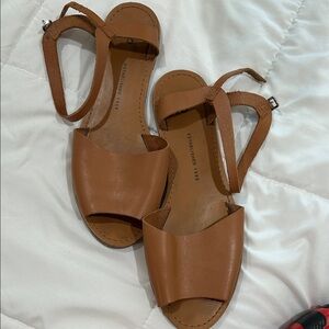 GAP Women's Brown Open-Toe Ankle-Strap Sandals